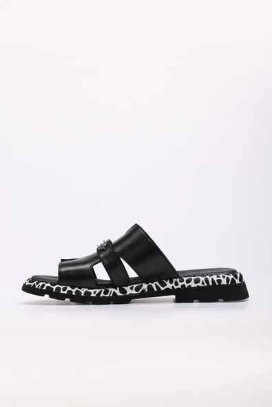 Hakiki Deri  Kadın Düz Terlik 710ZA992 - Resim 7