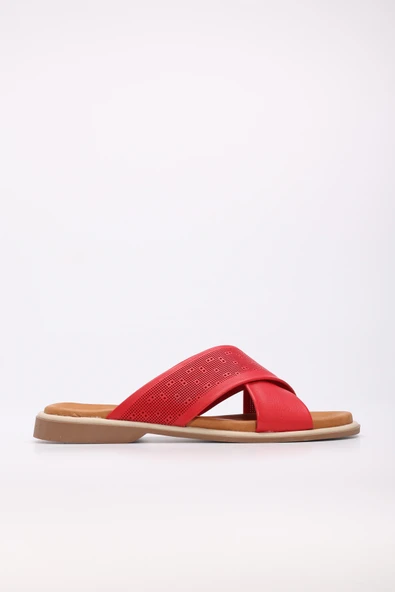 Hakiki Deri  Kadın Düz Terlik 972ZA1201 ürün görseli 1