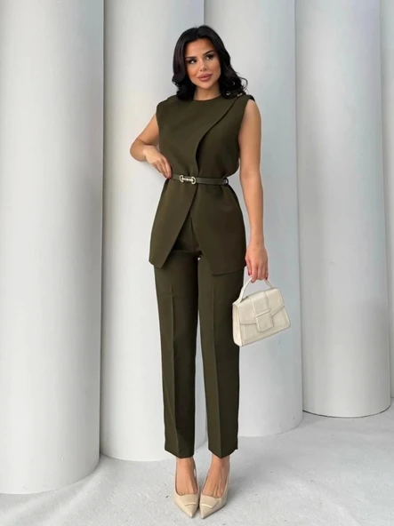 Vatkalı Ceket Pantolon İkili Takım - 2