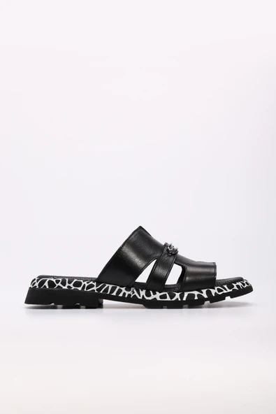 Hakiki Deri  Kadın Düz Terlik 710ZA992 - Resim 6