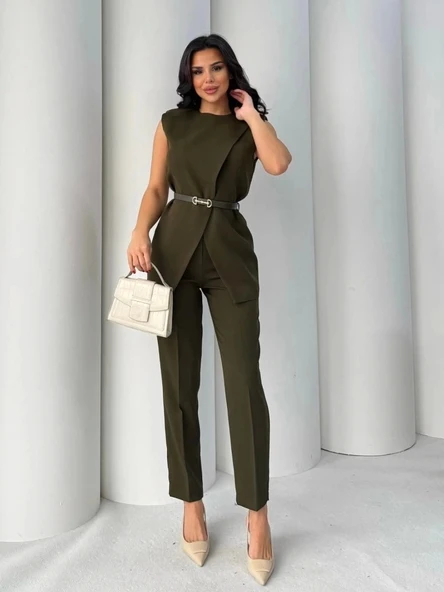 Vatkalı Ceket Pantolon İkili Takım - 3