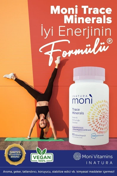 Inatura Moni Trace Minerals Saç Vitamini Biotin, At Kuyruğu 60 Vegan Kapsül - 6