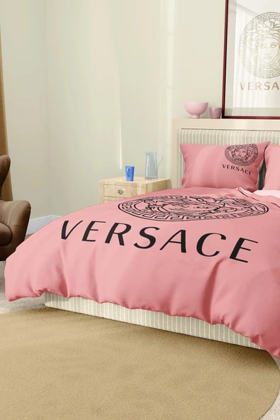 Marka Nevresim Takımı Çift Kişilik Pamuklu Saten Kumaş 6 Parça 3D Dijital Baskı Duvet Cover Set Model No:118 - 7