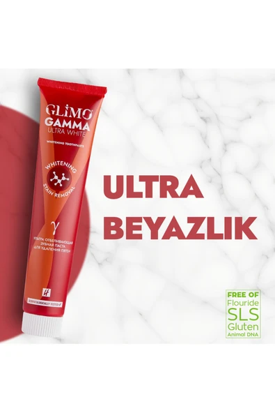 Glimo Gamma Ultra White Beyazlatıcı Diş Macunu 75ml - 2