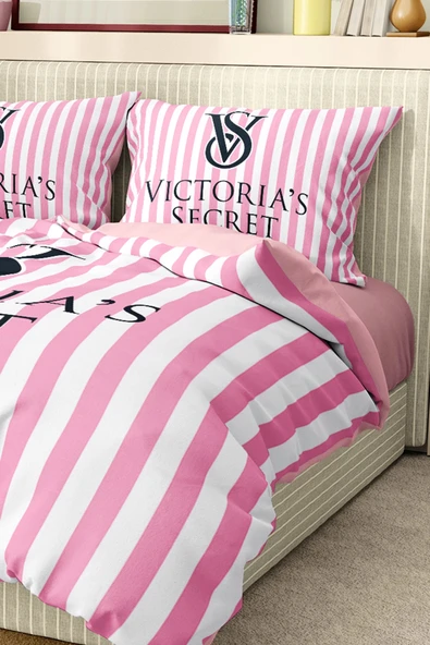 Nevresim Takımı Çift Kişilik Pamuklu Saten Kumaş 6 Parça 3D Dijital Baskı Duvet Cover Set Model No:124 - 4