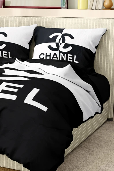 Marka Nevresim Takımı Çift Kişilik Pamuklu Saten Kumaş 6 Parça 3D Dijital Baskı Duvet Cover Set Model No:30 - 3