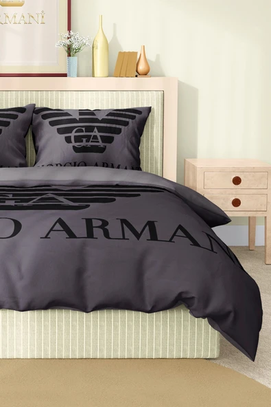 Nevresim Takımı Çift Kişilik Pamuklu Saten Kumaş 6 Parça 3D Dijital Baskı Duvet Cover Set Model No:1 - 5