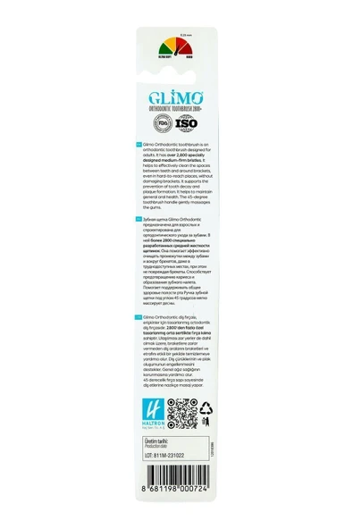 Glimo Ortodontik Diş Fırçası 2800+ Medium - 2