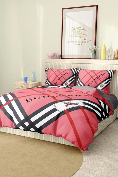 Marka Nevresim Takımı Çift Kişilik Pamuklu Saten Kumaş 6 Parça 3D Dijital Baskı Duvet Cover Set Model No:17 ürün görseli 1