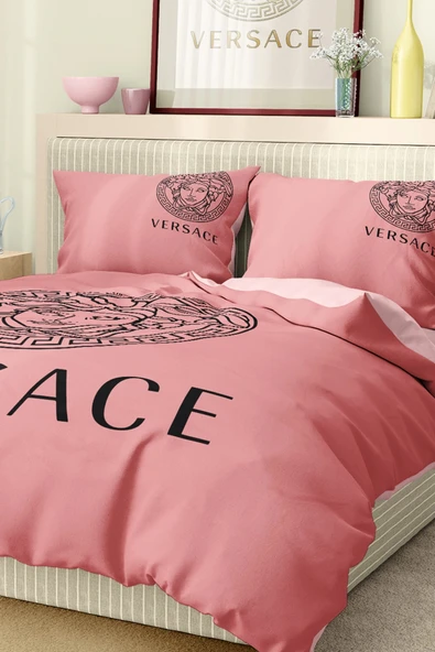 Marka Nevresim Takımı Çift Kişilik Pamuklu Saten Kumaş 6 Parça 3D Dijital Baskı Duvet Cover Set Model No:118 - 6