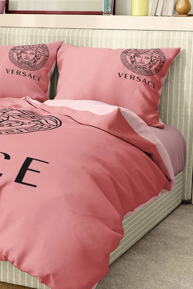 Marka Nevresim Takımı Çift Kişilik Pamuklu Saten Kumaş 6 Parça 3D Dijital Baskı Duvet Cover Set Model No:118 - 3