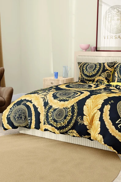 Marka Nevresim Takımı Çift Kişilik Pamuklu Saten Kumaş 6 Parça 3D Dijital Baskı Duvet Cover Set Model No:97 - 3