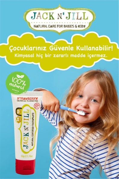 Jack N'Jill Doğal Diş Macunu Çilek 50 gr - 3