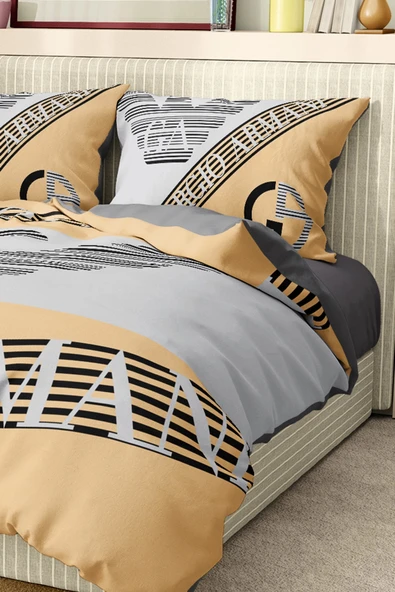 Marka Nevresim Takımı Çift Kişilik Pamuklu Saten Kumaş 6 Parça 3D Dijital Baskı Duvet Cover Set Model No:2 - 3