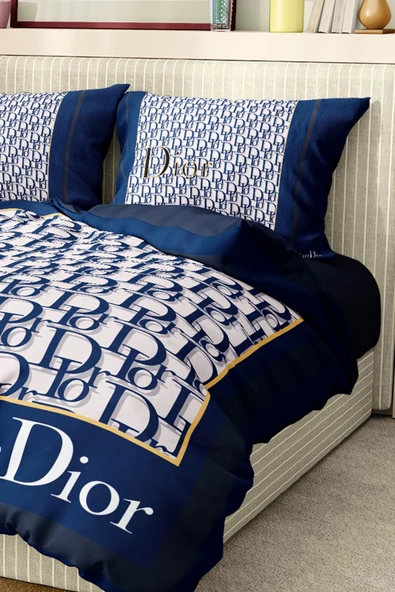 Marka Nevresim Takımı Çift Kişilik Pamuklu Saten Kumaş 6 Parça 3D Dijital Baskı Duvet Cover Set Model No:42 - 5
