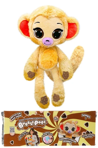 Bubble Pops Chunky Cocoa Monkey: Kokusuyla Büyüleyen Şişme Peluş Maymun! - 4
