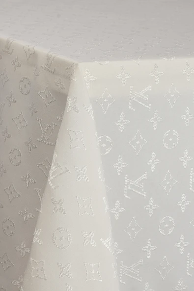 Louis Vuitton Masa Örtüsü 160*220 Cm "BRODE GÜPÜRLÜ" KDK İplik Özel Jakar Dokuma Dertsiz Leke Tutmaz Özel Kutulu - 7