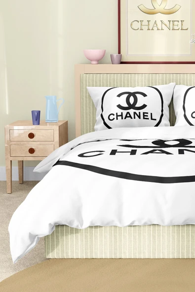 Marka Nevresim Takımı Çift Kişilik Pamuklu Saten Kumaş 6 Parça 3D Dijital Baskı Duvet Cover Set Model No:19 - 6