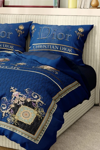 Marka Nevresim Takımı Çift Kişilik Pamuklu Saten Kumaş 6 Parça 3D Dijital Baskı Duvet Cover Set Model No:43 - 3
