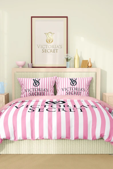 Marka Nevresim Takımı Çift Kişilik Pamuklu Saten Kumaş 6 Parça 3D Dijital Baskı Duvet Cover Set Model No:124 - 2