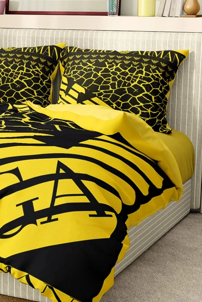 Marka Nevresim Takımı Çift Kişilik Pamuklu Saten Kumaş 6 Parça 3D Dijital Baskı Duvet Cover Set Model No:7 - 4