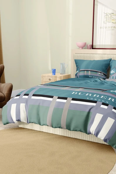 Marka Nevresim Takımı Çift Kişilik Pamuklu Saten Kumaş 6 Parça 3D Dijital Baskı Duvet Cover Set Model No:15 - 7