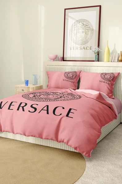Marka Nevresim Takımı Çift Kişilik Pamuklu Saten Kumaş 6 Parça 3D Dijital Baskı Duvet Cover Set Model No:118