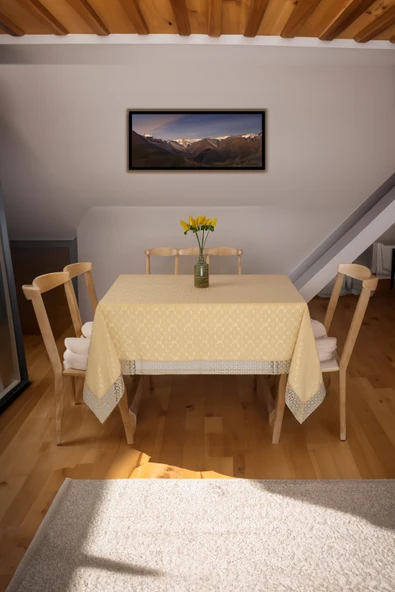 L.v Vuitton Masa Örtüsü 160*220 Cm "brode Güpürlü" Kdk Iplik Özel Jakar Dokuma Dertsiz Leke Tutmaz