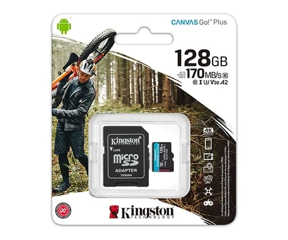 Kingston 128GB SDCG3/128GB Class10 170 MB/s MicroSD Kart Bellek