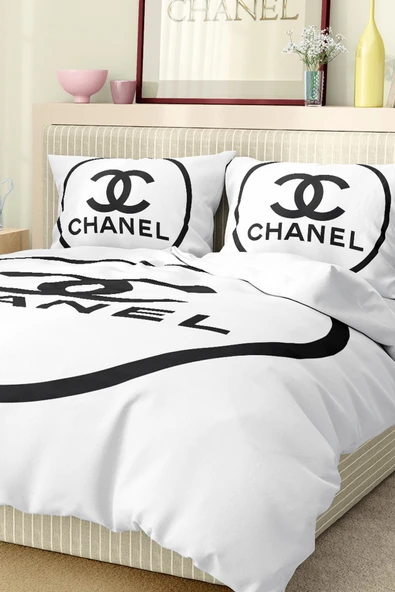 Marka Nevresim Takımı Çift Kişilik Pamuklu Saten Kumaş 6 Parça 3D Dijital Baskı Duvet Cover Set Model No:19 - 4