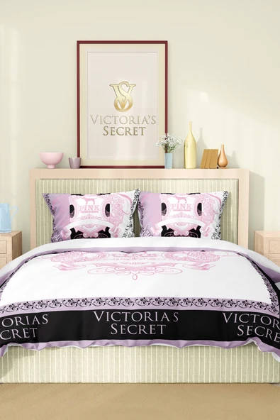 Marka Nevresim Takımı Çift Kişilik Pamuklu Saten Kumaş 6 Parça 3D Dijital Baskı Duvet Cover Set Model No:123 - 2