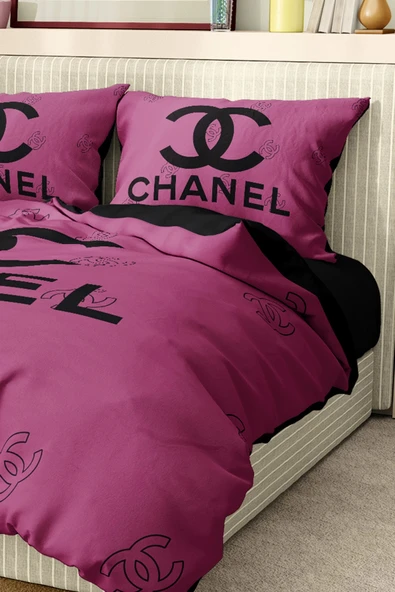 Nevresim Takımı Çift Kişilik Pamuklu Saten Kumaş 6 Parça 3D Dijital Baskı Duvet Cover Set Model No:33 - 3