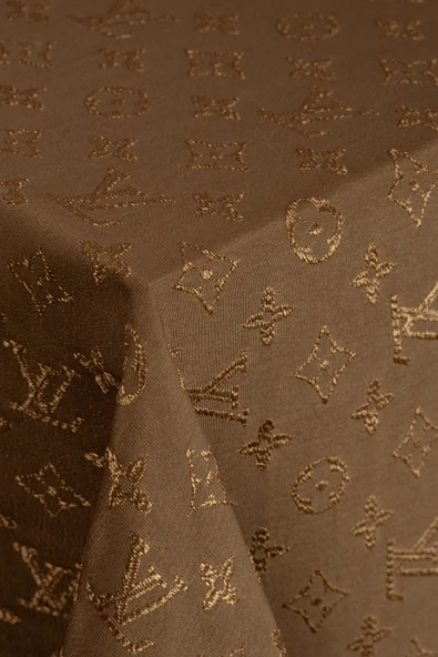 Louis Vuitton Masa Örtüsü 160*220 Cm "BRODE GÜPÜRLÜ" KDK İplik Özel Jakar Dokuma Dertsiz Leke Tutmaz Özel Kutulu - 5