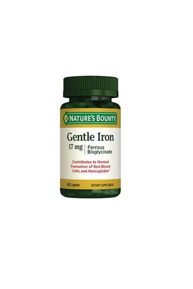 Natures Bounty Gentle Iron 17 Mg 60 Kapsül ürün görseli