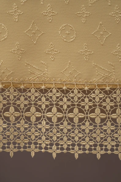 L.v Vuitton Masa Örtüsü 160*220 Cm "brode Güpürlü" Kdk Iplik Özel Jakar Dokuma Dertsiz Leke Tutmaz - 9