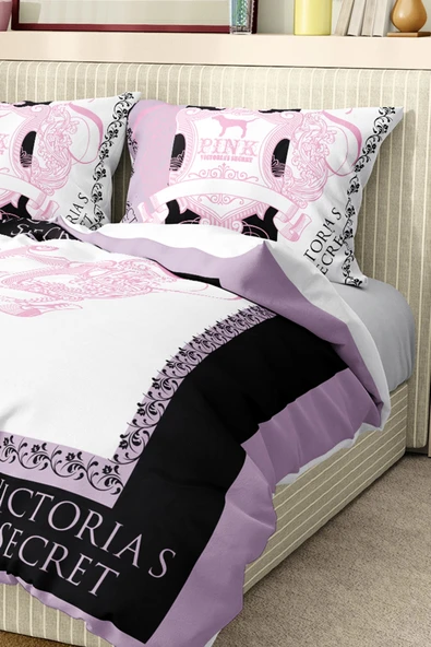 Marka Nevresim Takımı Çift Kişilik Pamuklu Saten Kumaş 6 Parça 3D Dijital Baskı Duvet Cover Set Model No:123 - 6