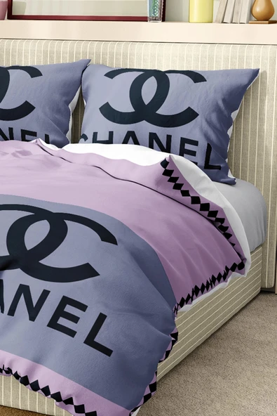 Marka Nevresim Takımı Çift Kişilik Pamuklu Saten Kumaş 6 Parça 3D Dijital Baskı Duvet Cover Set Model No:26 - 3