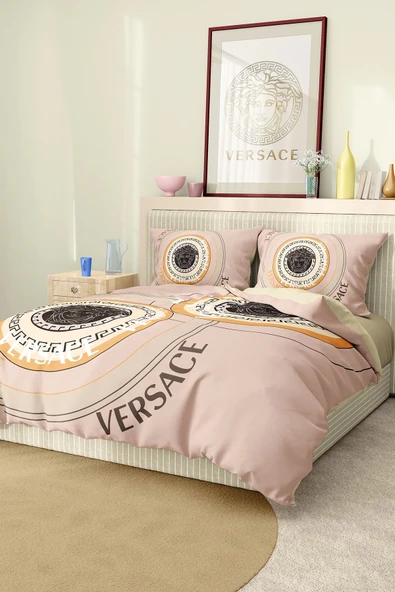 Marka Nevresim Takımı Çift Kişilik Pamuklu Saten Kumaş 6 Parça 3D Dijital Baskı Duvet Cover Set Model No:102
