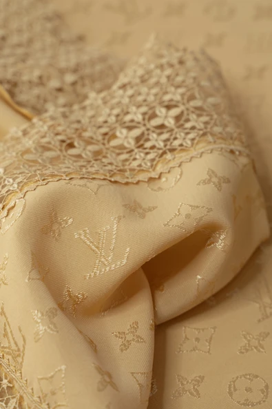 L.v Vuitton Masa Örtüsü 160*220 Cm "brode Güpürlü" Kdk Iplik Özel Jakar Dokuma Dertsiz Leke Tutmaz - 5