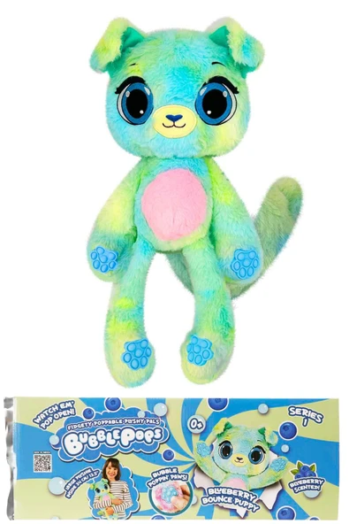 Bubble Pops Blueberry Bounce Puppy: Kokusuyla Büyüleyen Şişme Peluş Köpek! - 4