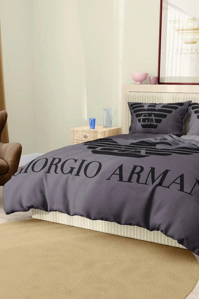 Nevresim Takımı Çift Kişilik Pamuklu Saten Kumaş 6 Parça 3D Dijital Baskı Duvet Cover Set Model No:1 - 7