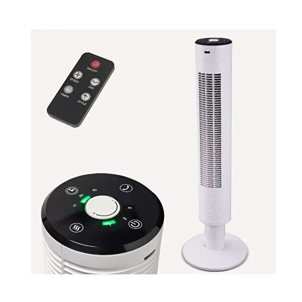 Goodhome Kule Tipi Vantilatör Beyaz Kumandalı