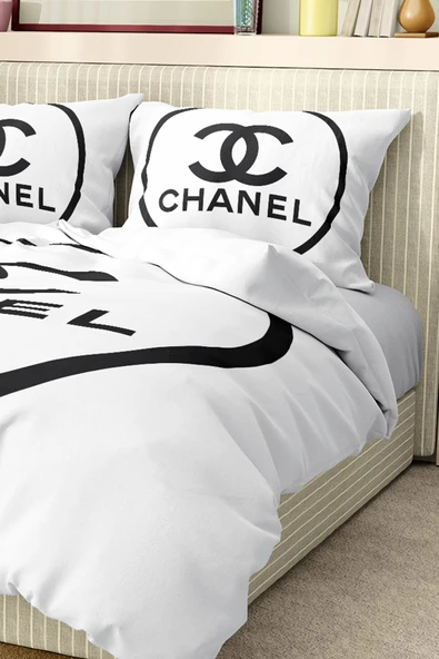 Marka Nevresim Takımı Çift Kişilik Pamuklu Saten Kumaş 6 Parça 3D Dijital Baskı Duvet Cover Set Model No:19 - 3