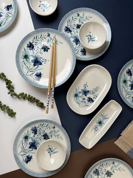 Tabak Evi Azur Kahvaltı Takımı 6 Kişilik 14 parça TVL14KHPRS1156 - 8