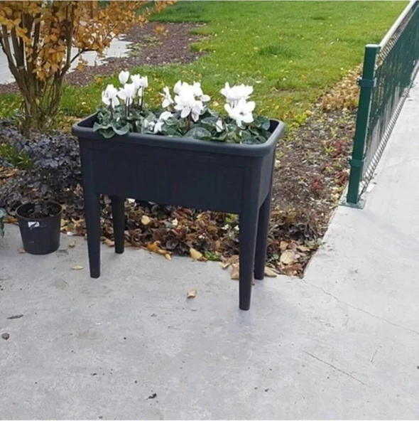 Omnipazar SO-AB03 Dekoratif Ayaklı Bahçe Yetiştirme Saksı 60 Litre No 3 - Resim 6