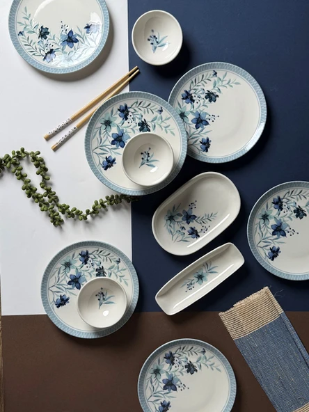 Tabak Evi Azur Kahvaltı Takımı 6 Kişilik 14 parça TVL14KHPRS1156 - 4