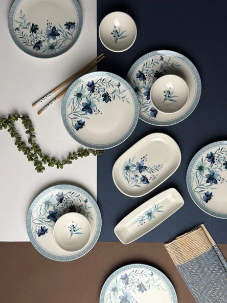 Tabak Evi Azur Kahvaltı Takımı 6 Kişilik 14 parça TVL14KHPRS1156 - 2