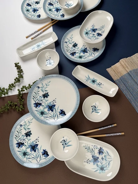 Tabak Evi Azur Kahvaltı Takımı 6 Kişilik 14 parça TVL14KHPRS1156 - 7