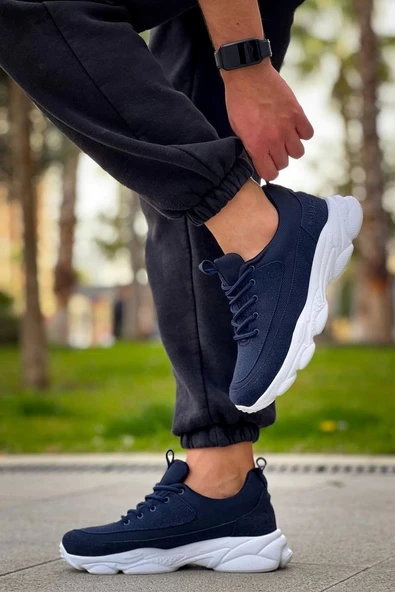 KB-707 Kuback Lacivert Süet Yüksek Taban Bağcıklı Günlük Erkek Ayakkabı - 3