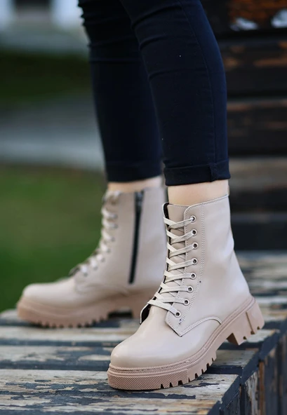 Bria  Nude Cilt Bağcıklı Bot - 2